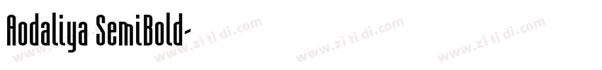 Aodaliya SemiBold字体转换